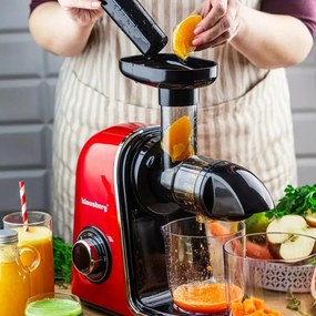Storcator de fructe si legume Klausberg KB 7870, 150 W, 700 ml, Reverse, Accesorii, Rosu