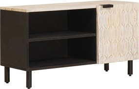 vidaXL Cabinet TV cu depozitare Finisaj Alb Spălat 80 x 33 x 46 cm