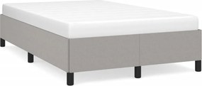 vidaXL Cadru de pat fără saltea, gri deschis, 120x200 cm, textil