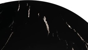 Măsuţă de cafea, marmură neagră / metal negru, GAGIN