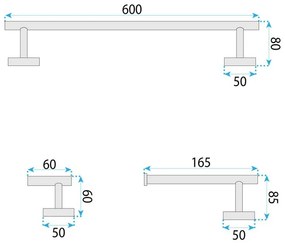 Set accesorii pentru baie Ari auriu 4 piese
