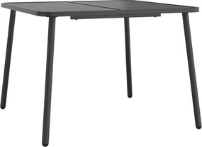 vidaXL Masă de grădină, antracit, 100x100x71 cm, oțel