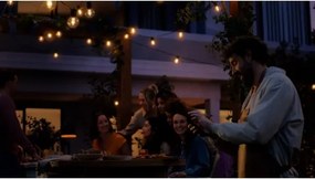 Philips Hue FESTAVIA – ghirlandă LED RGBW extensibilă, dimmabilă, pentru exterior, 20 LED, 14 m, IP65