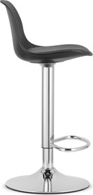 OFERTA Scaun de bar negru HOGA din piele ecologica calitate II