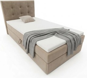 Pat tapiTat boxspring DIRELIS TRINITY 90x200 cm bej Saltea: Saltea cu arcuri Bonell