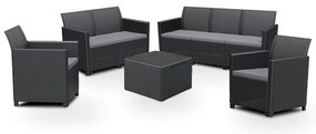 Set mobilier de grădină Claire cu 7 locuri, grafit