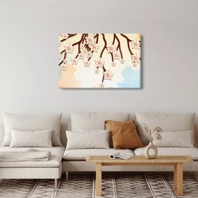 Tablou - Flori colorate pe ramuri (90x60 cm)