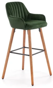 Scaun de bar Alessia, verde închis