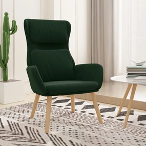 341353 vidaXL Scaun de relaxare, verde închis, catifea