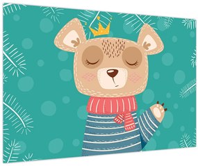 Tablou - Ursulețul fluturând labuța (90x60 cm)