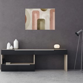 Tablou pe sticlă - Ilustrație minimalistă (70x50 cm)