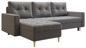 Colțar Rome 103Cutie de pat, 231x147x87cm, 101 kg, Picioare: Plastic, Lemn