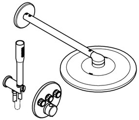 GROHE 34874000 - Sistem de duș PRECISION SMARTCONTROL, 310 mm, crom lucios