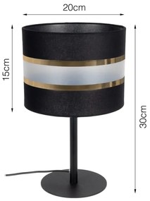 Lampă de masă CORAL 1xE27/60W/230V negru