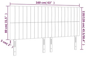 Tablie de pat cu LED, albastru inchis, 160x5x118 128cm, catifea 1, Albastru inchis, 160 x 5 x 118 128 cm