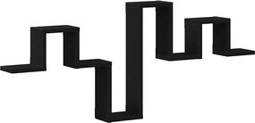 vidaXL Raft de perete Pe perete Stejar Negru 104.5 x 43 x 10 cm