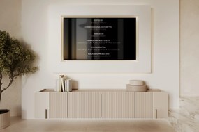 Dulap TV Malmi 200 cm suspendată - cașmir / auriu