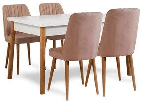 Set masă scaune Senteago (pentru persoane) (Pin atlantic + alb + gri). 1106428