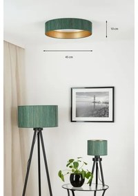 Brilagi - Plafonieră LED BOSTON ROLLER 24W/230V, Ø 45 cm, verde/auriu