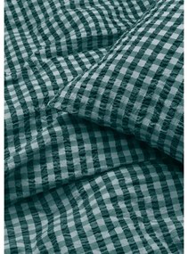 Lenjerie de pat verde-albastră din țesătură crep pentru pat de o persoană 140x200 cm Bæk&amp;Bølge – JUNA