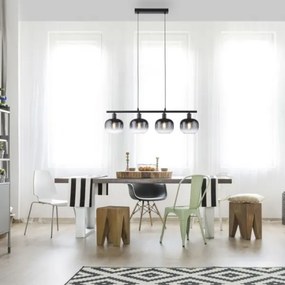 Lustră pe cablu JUST LIGHT. 15421-18 ZEA 4xE14/25W/230V negru