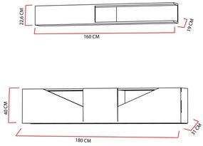 Mobilier living Tupac (nuc + negru). 1102602