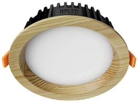 Corp de iluminat LED încastrat RONDO LED/6W/230V 3000K d. 15 cm lemn masiv pin APLED