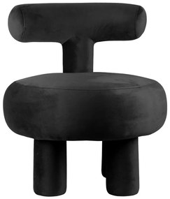 Fotoliu negru cu tapițerie din catifea Abrazo – Leitmotiv