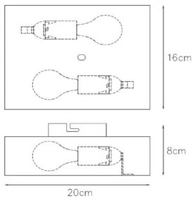 Lucide 12219/02/31 - Aplica perete OVALIS 2xE14/9W/230V