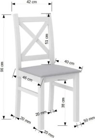 Scaun tapitat, Chris, ADRK Furniture (Culoare: Alb)
