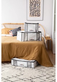 Cutie de depozitare pentru haine din material textil cu vacuum/cu pereți întăriți 65x50x26,5 cm Life – Compactor