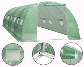 vidaXL Seră, 24 m², 6 x 4 x 2 m