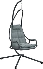 vidaXL Scaun suspendat ou Manual Antracit 94 x 107 x 196,5 cm Oțel