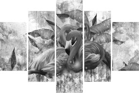 Tablou - Graffiti cu flamingo (150x105 cm)