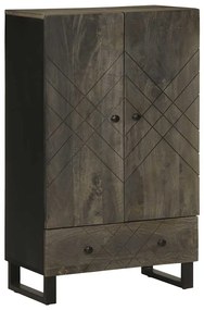 vidaXL Dulap înalt, negru, 60x33x100 cm, lemn masiv de mango