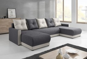 Supermobel Canapea în formă de U INSIGNIA, 286x146, Sawana, sawana05_01, gri/crem