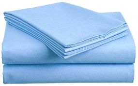Cearsaf din bumbac LUX albastru deschis 200x220 cm