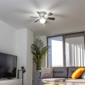 Ventilator de tavan ZEVENTI GALDANA 1xE27/60W/230V gri/alb