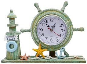 Far decorativ cu ceas BLUE WHEEL, 28x21cm