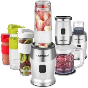 Blender multifuncțional Concept SM3391 FreshNutri 700 W + 2 x 570 ml + 400 ml sticle, alb, alb