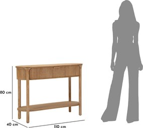 Masă consolă în culoare naturală din lemn de brad 40x110 cm Gothenburg – Mauro Ferretti