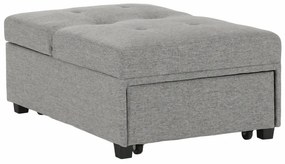 Fotoliu extensibil, material textil gri deschis, OKSIN