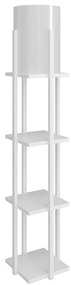 Lampadar cu rafturi NORA 1xE27/40W/230V alb