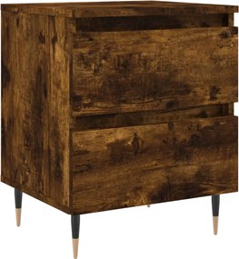 vidaXL Noptieră, stejar fumuriu, 40x35x50 cm, lemn compozit