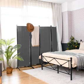 Paravan cu 4 panouri 173 cm gri