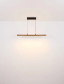 Globo 17015 - Lustra OLIVUS suspendată pe cablu, LED reglabil cu comutare tactilă/24W/230V 3000K maro
