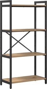 vidaXL Raft pentru cărți Stejar Artizanal 40 x 30 x 85 cm