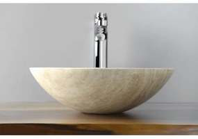 Sapho - Lavoar de blat BLOK Ø 40 cm bej/travertin