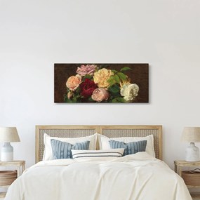 Tablou - Henri Fantin-Latour, Roses de Nice on a Table, reproducere (120x50 cm)