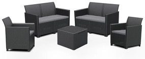 Set mobilier de grădină Claire cu 6 locuri, grafit